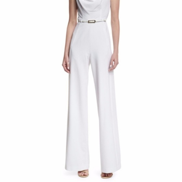 Jackie O Cap-Sleeve Belted Wide-Leg Dress Jumpsuit Sz 6 - Picture 5 of 9